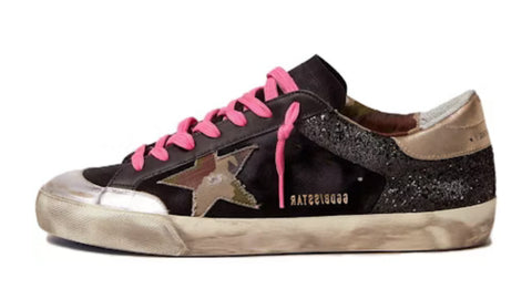 GOLDEN GOOSE SUPER-STAR BLACK VELVET SNEAKER