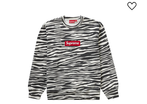 Supreme Zebra Box Logo Crewneck